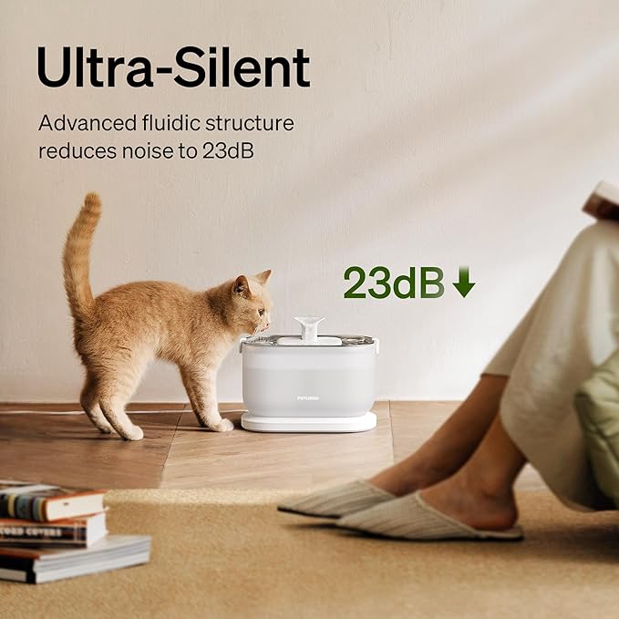 PETLIBRO Replacement Filters for Dockstream Cat Water Fountain PLWF005 PLWF115 PLWF105, 4 Months Set of Replacement Filters for Ultra Quiet Pet Water Fountain, White 8 Count (Pack of 1)