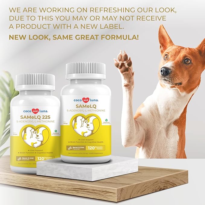 Same for Dogs - 120 Chewable Tablets - S-Adenosyl-L-Methionine, Liver Supplement - Brain Health, Promotes Cognitive Support, Liver Support (Same Tablet)