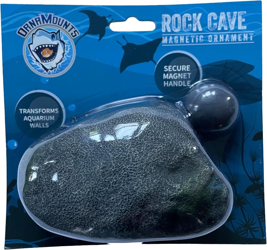 Aquarium Decor Magnetic Rock Cave Ornament – Wall-Mounted Fish Tank Accessory