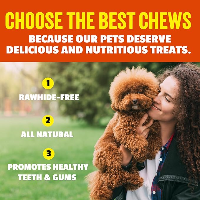 etta says! 7" Select Crunchy Dog Chews - Rawhide-Free Dog Treats - Made in The USA - Odor-Free, All-Natural Ingredients - for Moderate Chewers - Sausage - 10 Pack