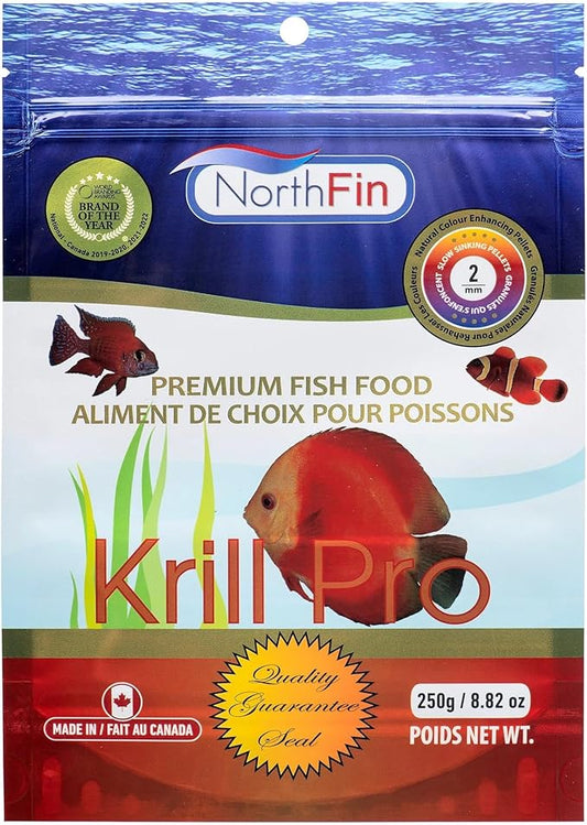 Northfin Fish Food Krill Formula Slow Sinking Pellets (2mm 250g)
