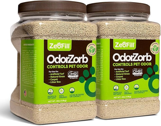 Zeofill Backyard Deodorizer – Eliminates Pet Urine Odors on Potty Patches, Artificial Turf, Grass, Lawns, Patios, Concrete & Playgrounds | Dog, Cat Litter Box Odor Eliminator & Freshener | 4 lbs.