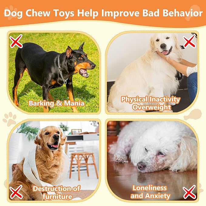 Chicken Dog Toys, Natural Rubber Grilled Chicken Squeaky Toys, Durable Chew Toys for Small to Large Dogs, Teething Puppy Dogs (3 Packs)