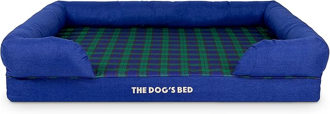 The Dog’s Bed, XL Black Watch Tartan 43.5x34, Memory Foam, Pain Relief: Arthritis, Hip & Elbow Dysplasia, Post Surgery, Lameness, Supportive, Calming, Waterproof Washable Cover, Veterinary Approved
