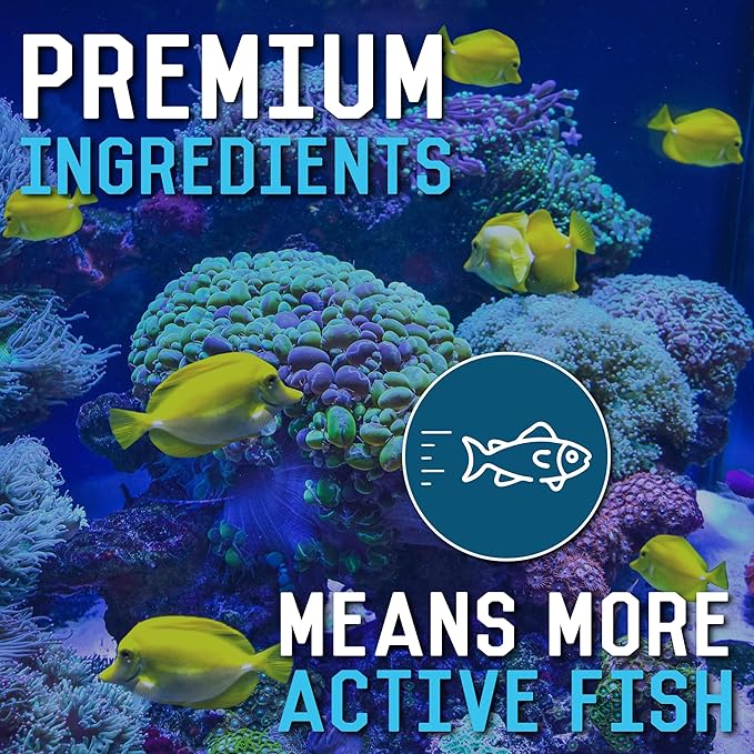RON'S CICHLIDS African Cichlid Fish Food, Premium Tropical Fish Food Pellets with Protein, Veggies & Fruits for Healthier, Brighter & Bigger Tropical Fish & Cleaner Tanks, Mbuna Blend, 2.5 LB