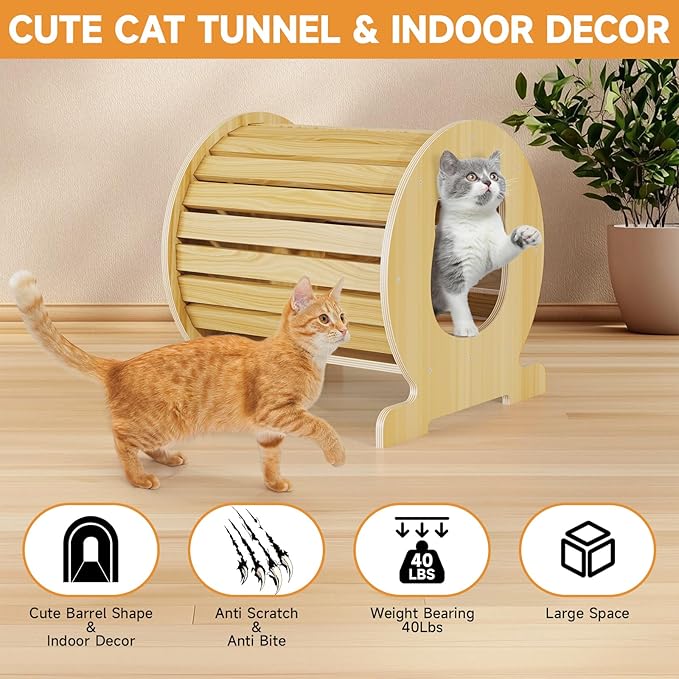 Pine Wood Cat House - Shelter for Cats,Solid Wood Pet Cabin for Cats,Small Dogs,Guinea Pigs.Suitable for Indoor and Outdoor Use. Easy Assembly,Weather-Resistant,Sleek and Versatile Design.
