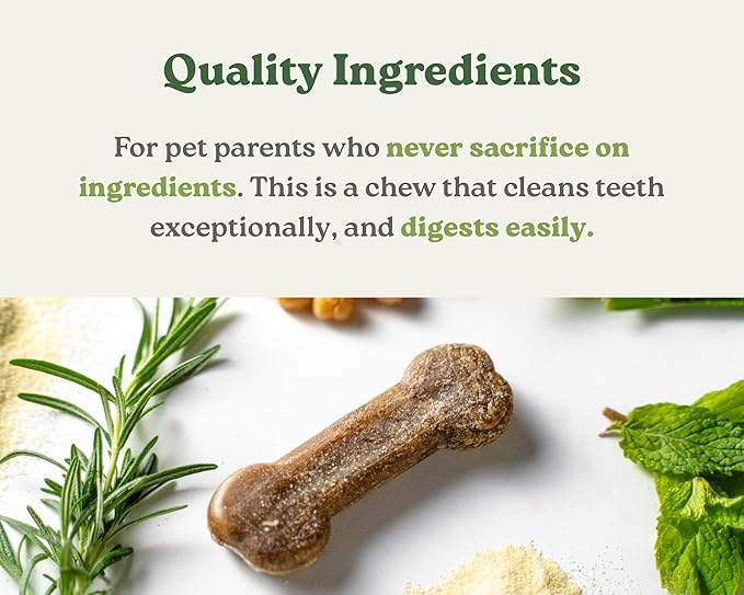 Earthbones Dental Chews for Dogs 50lbs+, 30 Bones