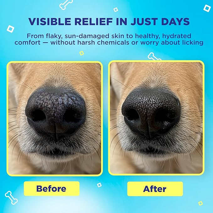 SnoutScreen Dog Nose Balm and Paw Balm, Moisturizing Formula for Dry or Cracked Noses, Vet Recommended, Made in USA, Protects Against UVB and UVC Rays, 2 oz