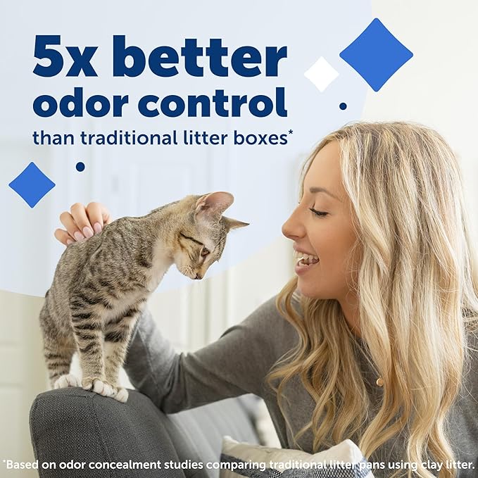PetSafe ScoopFree Crystal Pro Self-Cleaning Automatic Litter Box - Uncovered Motion-Sensing Cat Box with Integrated Health Counter & App - Includes 1 Disposable Crystal Litter Tray