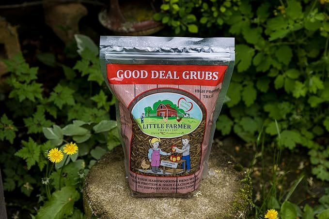 Good Deal Grubs Dried Black Soldier Fly Larvae Treat (1lb) for Chickens, Poultry, Birds, Small Pets - Protein and Calcium Supplement