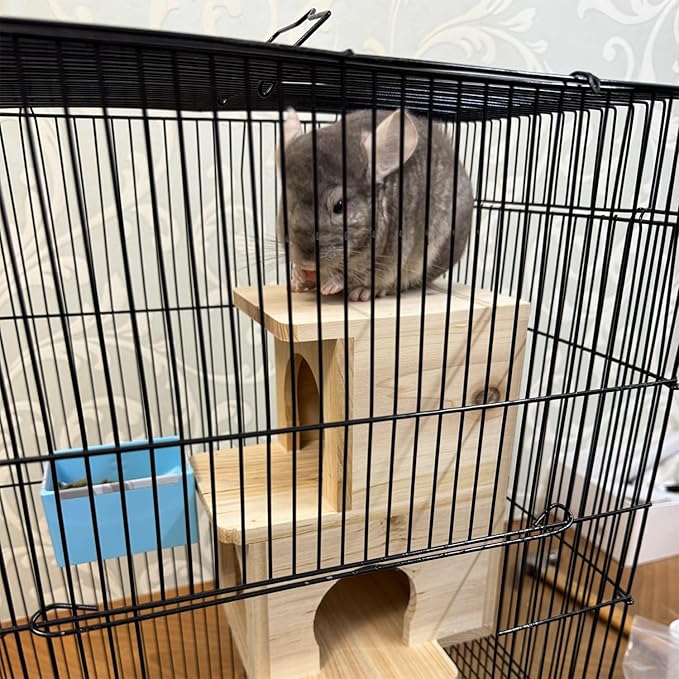 Chinchilla House Chinchiila Nest Degu House Small Animal Hideout Natural Wooden No Paint Wooden peg Safe Durable Teeth Grinding