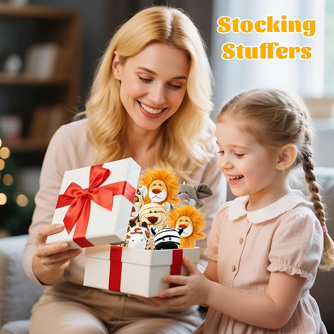 Small Stuffed Animals Bulk, 24 Pieces Cute Plushies, 6 Inch Mini Forest Animal Plush Toys, Treasure Box Toys for Classroom, Party Favors for Kids, Baby Shower Decorations