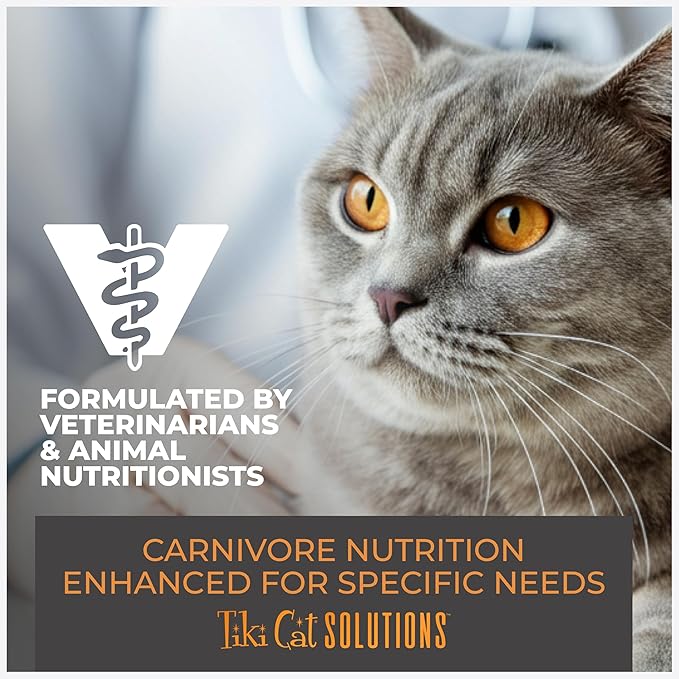 Tiki Cat Solutions Light Mousse, Chicken, Turkey & Pumpkin, Formulated to Support Healthy Trim and Fit, Functional Wet Cat for Adult Cats, 2.4 oz. Pouch (12 Count)