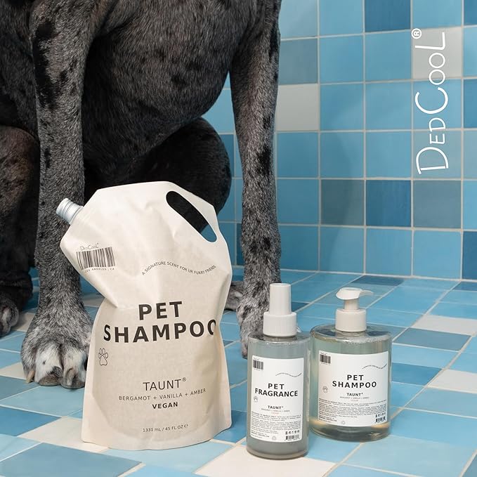 DedCool Pet Fragrance 01 Taunt | Luxury Pet Perfume & Grooming Spray for Dogs, Cats & Puppies | Long Lasting Pet Deodorizer & Indoor Odor Eliminator | Clean, Non-Toxic, Vegan, Eco-Friendly | 8.5 fl oz