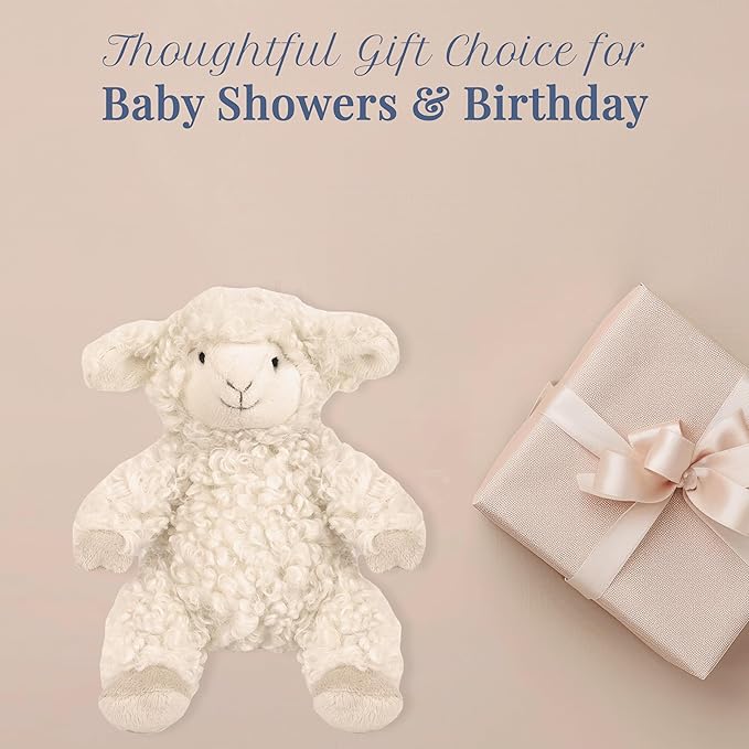 MON AMI Lafayette The Lamb Plushie (Small) – 7.5" Soft and Cuddly Stuffed Animal Plush Toy for Kids, Cute Easter or Birthday Gift, Adorable & Huggable Lamb Stuffed Toy for Children