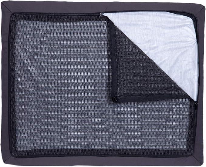 Luxe Dog Bed by Wag | Quad Layer Technology with Memory Foam, Orthopedic Foam, and Cooling Gel. Machine Washable Cover. Gray, Extra Large