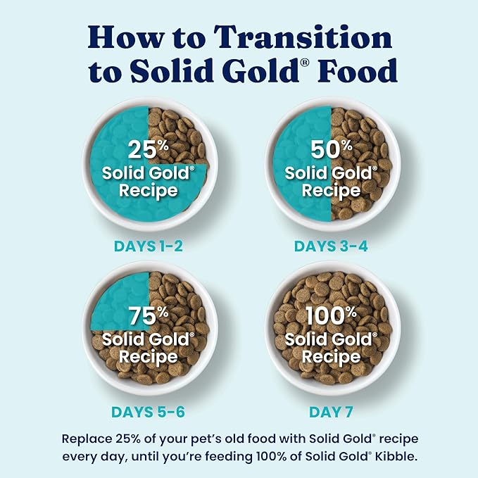 Solid Gold Bison Dry Dog Food for Large Dogs – High Protein, Whole Grain Kibble with Real Bison, Brown Rice & Omega 3 – Large Kibble w/Probiotics for Gut Health - Adult Dog Food - Nutrientboost™– 11LB