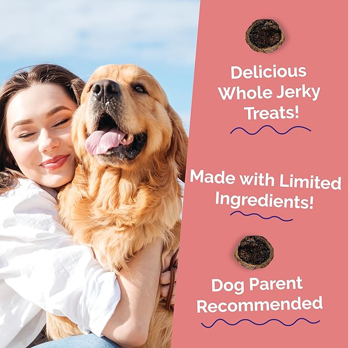 Fruitables Healthy Dog Treats – Whole Jerky Bites for Dogs – Alaskan Salmon & Pear Flavored – 5 Ounces