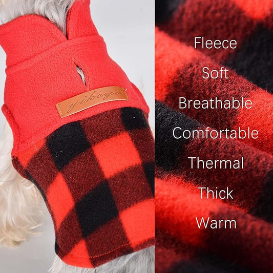 Dog Clothes for Small Dogs Boy Girl Fleece Dog Sweater Vest Puppy Sweatshirt Pullover XSmall Doggie Sweaters Stretchy Warm Chihuahua Teacup Clothes Outfits Costume Cat Sweaters, S, Red