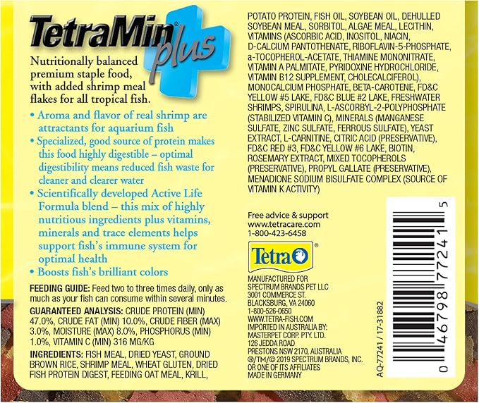 TetraMin Plus Tropical Flakes, Cleaner and Clearer Water Formula, 1-Ounce
