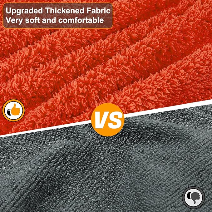 Bienbee Dog Bathrobe, Quick Drying Super Absorbent Dog Robes for After Bath, Warm Keeping Dogs Towel, Dogs Bath Supplies, Bright Red S
