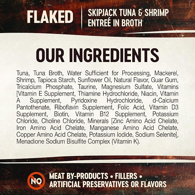 Wellness CORE Signature Selects Flaked Adult Wet Cat Food, Natural, Protein-Rich, Grain Free, 2.8 Ounce, 12 Pack (Skipjack Tuna & Shrimp)