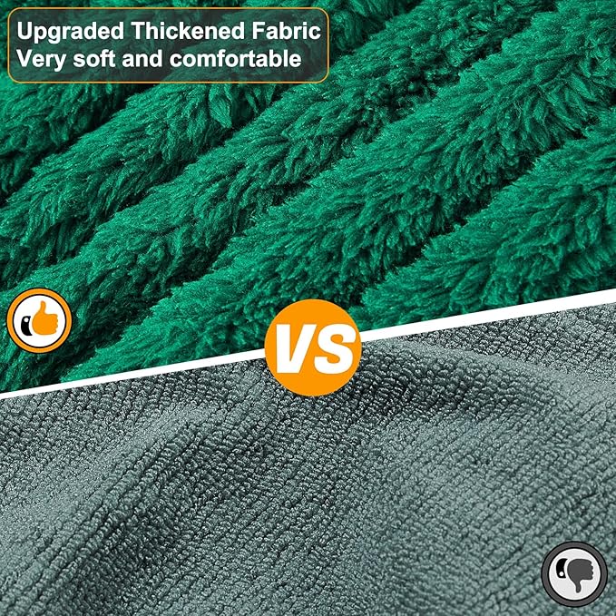 Bienbee Dog Bathrobe, Quick Drying Super Absorbent Dog Robes for After Bath, Warm Keeping Dogs Towel, Dogs Bath Supplies, Dark Green L