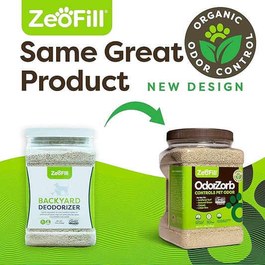 Zeofill Backyard Deodorizer – Eliminates Pet Urine Odors on Potty Patches, Artificial Turf, Grass, Lawns, Patios, Concrete & Playgrounds | Dog, Cat Litter Box Odor Eliminator & Freshener | 4 lbs.