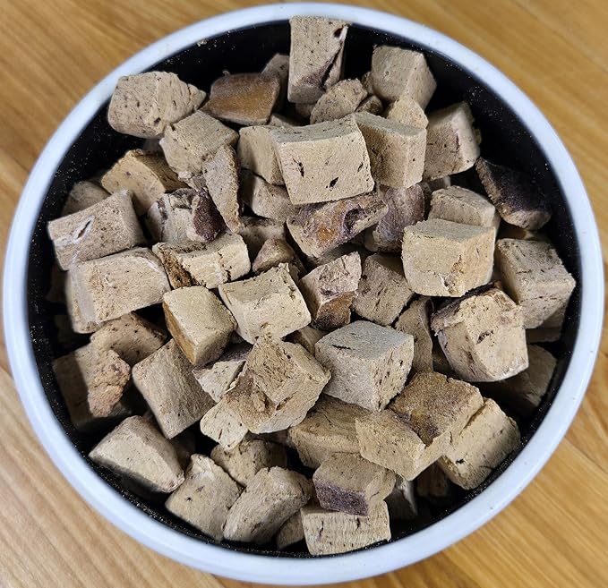 Freeze Dried Dog and Cat Treats, Bison Liver, All Natural Freeze-Dried Dog Treat & Snacks, Made in USA, High in Protein, Essential Nutrition of Raw Food, 3oz