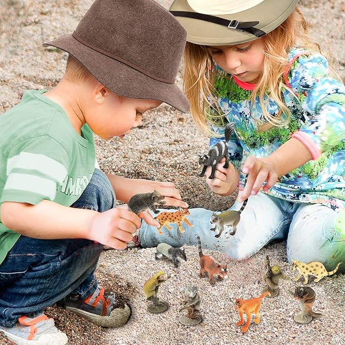 ArtCreativity Rainforest Figurines Toys Set - 12 Pack - Mini Plastic Jungle Rain Forest Figures for Kids and Toddlers - Birthday Party Favors, Giveaways, Goody Bag Fillers, for Boys and Girls