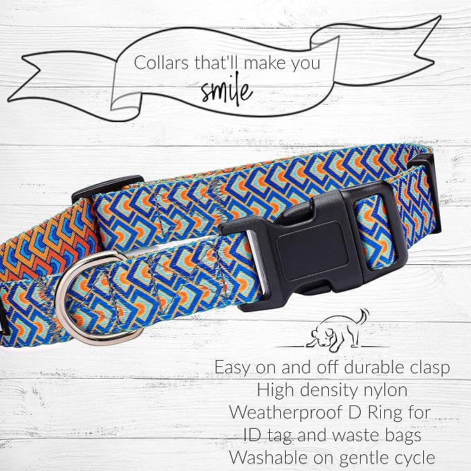 Lucky Love Dog Collars, Comfortable, Soft, Cute Dog Collar for Small Medium Large Dogs, Murphy, Medium