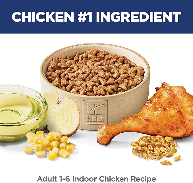 Hill's Science Diet Indoor, Adult 1-6, Easy Litter Box Cleanup, Dry Cat Food, Chicken Recipe, 3.5 lb Bag