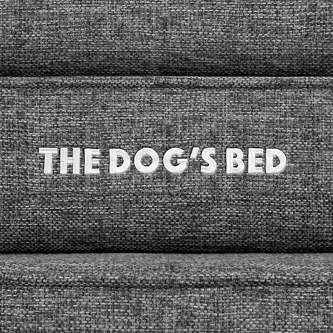The Dog’s Bed Orthopedic Memory Foam Dog Bed, XL Grey Linen 46x28, Pain Relief for Arthritis, Hip & Elbow Dysplasia, Post Surgery, Lameness, Calming, Waterproof Washable Covers