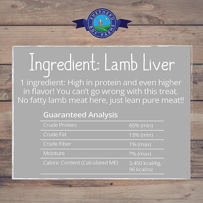 Freeze Dried Dog and Cat Treats, Lamb Liver, All Natural Single Ingredient Freeze-Dried Dog Treat & Snacks, Made in USA, High Protein, Essential Nutrition of Raw Food, 3oz