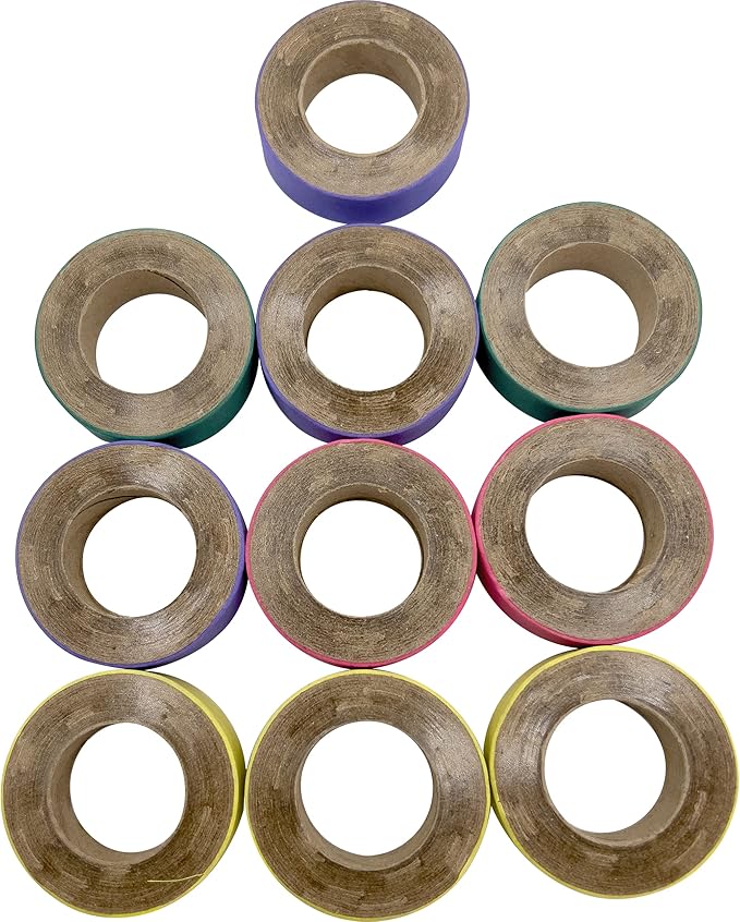 8000 1.75 Bird Chew Donut 1.75 Inch by M&M - Compressed Cardboard Shreddable Bagels, Lots of Paper Layers, Brightly Colored Outer Strip, Parrotlet Quaker Conure African Grey Beak