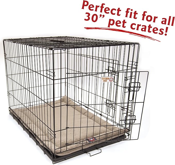 Majestic Pet Orthopedic Memory Foam Dog Crate Mat - Plush Pet Bed Pad for Crates & Kennels | USA Crafted | 30"x21" Villa Pearl