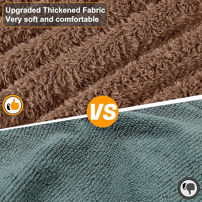 Bienbee Dog Bathrobe, Quick Drying Super Absorbent Dog Robes for After Bath, Warm Keeping Dogs Towel, Dogs Bath Supplies, Brown XL