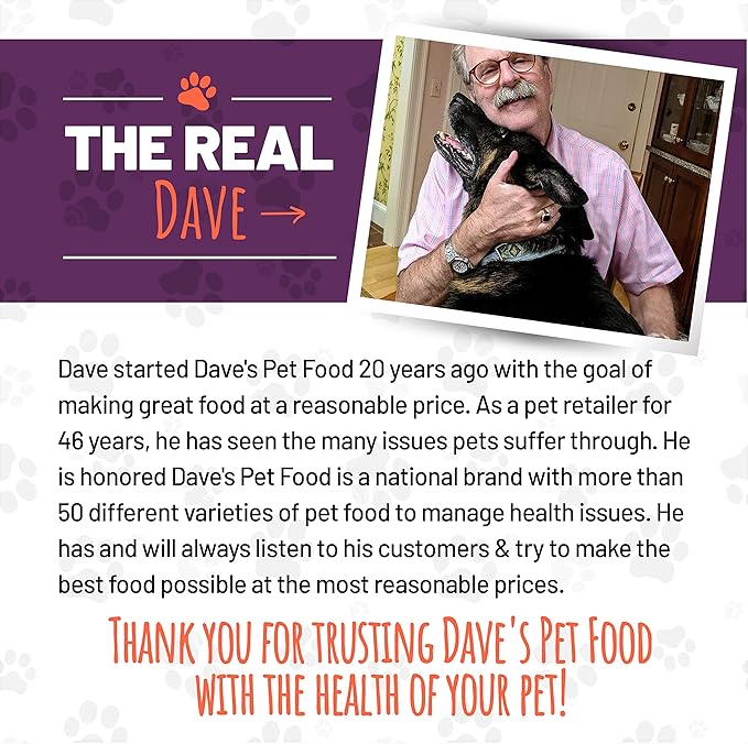 Dave's Pet Food Grain Free Wet Cat Food (Chicken & Lamb Dinner Pate), Made in Canada Naturally Healthy Canned Cat Food, Added Vitamins & Minerals, Wheat & Gluten-Free, 5.5 oz Cans (Case of 24)