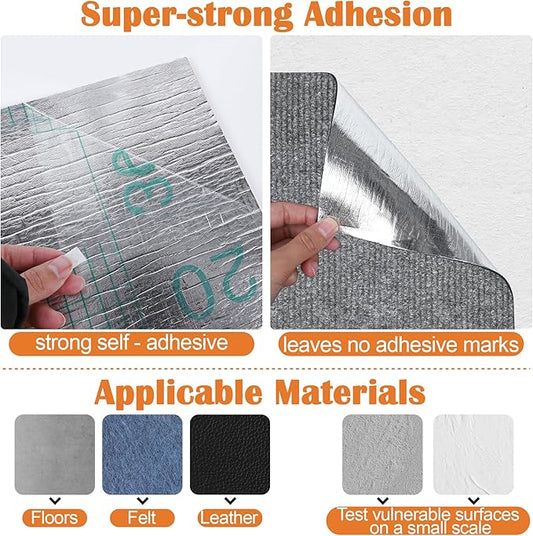 Cat Scratch Furniture Protector - 40" x 13.8" Trimmable Self-Adhesive Cats Claws Scratch Pads, DIY Cat Climbing Couch Protector for Scratch Post Cat Tree Replacement Indoor (Light Gray)
