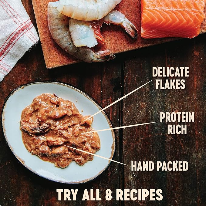 Wellness CORE Signature Selects Flaked Adult Wet Cat Food, Natural, Protein-Rich, Grain Free, 2.8 Ounce, 12 Pack (Skipjack Tuna & Shrimp)