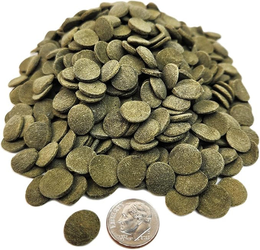 Aquatic Foods Inc. 12mm - 1/2" Spirulina, Algae, & Veggie Sinking Wafers for All Bottom Feeding Fish, Plecos, Catfish, Shrimp, Snails, Crabs. All Tropical Fish. - WL…1-lb Foil Pouch Bag