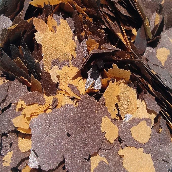 Aquatic Foods Inc. Flakes - 45% California Blackworm & Earthworm Flake Mix for Discus, Cichlids, Tetras, Guppies, Live Bearers, All Community Tropical Fish - Premium AF Flakes - 1/2-lbs