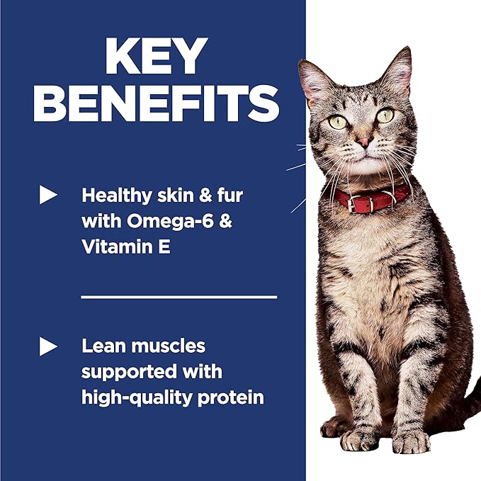 Hill's Science Diet Adult 1-6, Adult 1-6 Premium Nutrition, Dry Cat Food, Chicken Recipe, 4 lb Bag