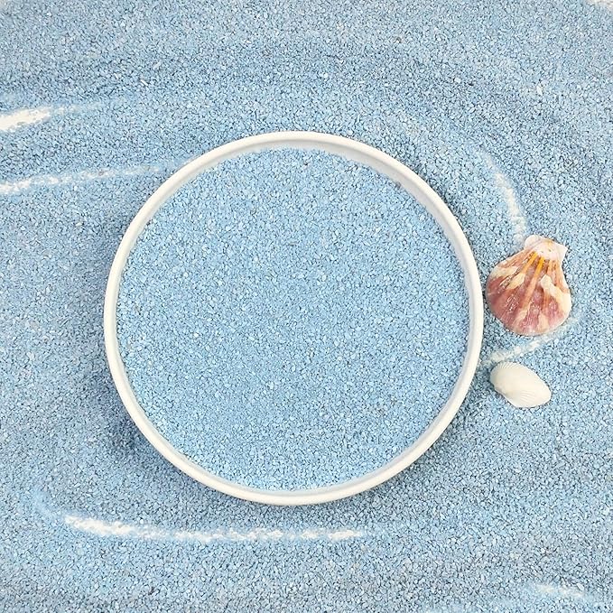 10 lbs Blue Sand Aquarium Substrate, 0.4-0.8 mm Decorative Sand for Aquarium, Fish Tank, Paintings, Candle, Vase, Wedding Ceremony, Arts Crafts and Bowl Fillers