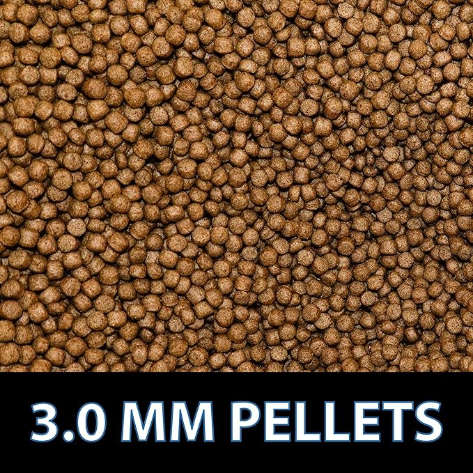 CrystalClear Staple Pond Fish Food for Healthy Koi & Goldfish, Protein Packed Floating Pellets for Summer Nutrition, Easy Digestion, 17.6 Pound Bucket