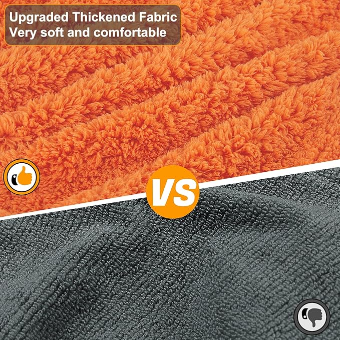 Bienbee Dog Bathrobe, Quick Drying Super Absorbent Dog Robes for After Bath, Warm Keeping Dogs Towel, Dogs Bath Supplies, Orange XXL