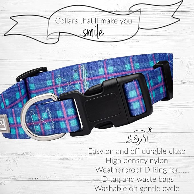 Lucky Love Dog - Adjustable Dog Collar with Easy Click Buckle for Small to Large Dogs, Durable, & Comfortable for Male & Female Dogs, Pet Collar for Puppies & Adult Ones - Scotty, Large