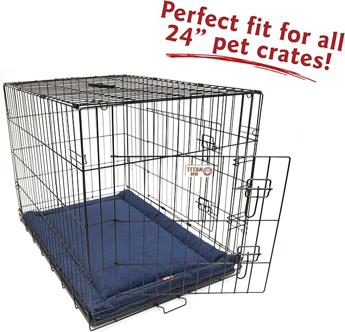 Majestic Pet Dog Crate Mat - Machine Washable Soft Plush Pet Bed Pad for Crates & Kennels | USA Crafted | 24"x18" Villa Orange