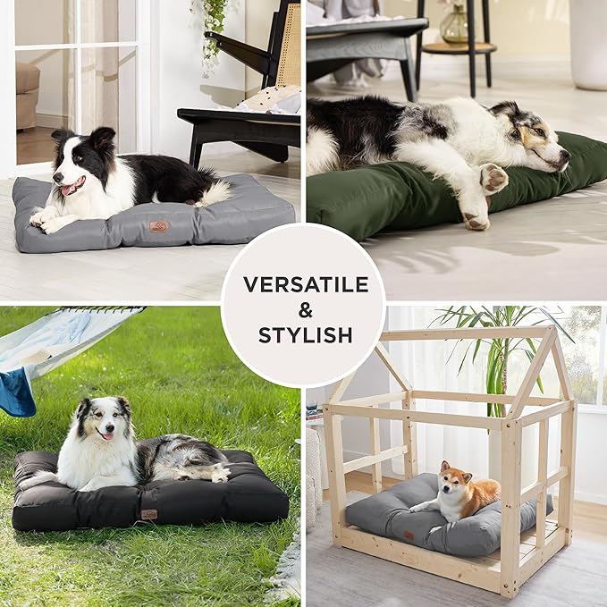 Bedsure XXL Dog Bed - Washable Giant Pet Bed Mattress with Oxford Fabric, Water Resistant Dog Pillow for Crate, 47x35x4, Lentil Sprout