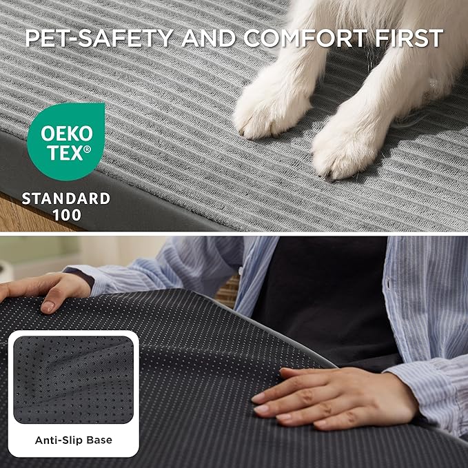 Bedsure Dog Bed Medium Size Dog - Orthopedic Pet Beds with Removable Machine Washable Cover, NOT Waterproof Egg Crate Foam Puppy Pad, Suitable for Pet Up to 35 lbs, 29"x18"